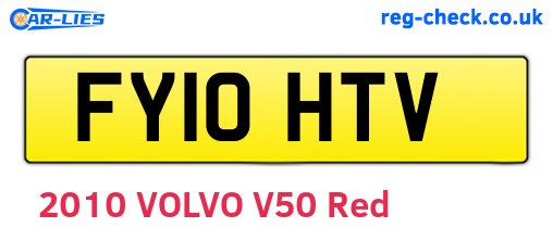 FY10HTV are the vehicle registration plates.