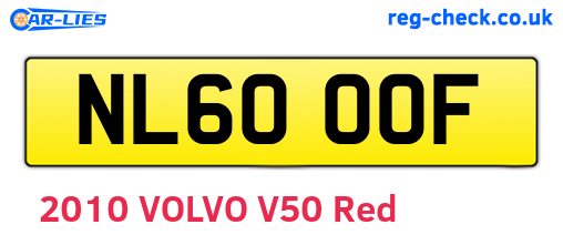 NL60OOF are the vehicle registration plates.
