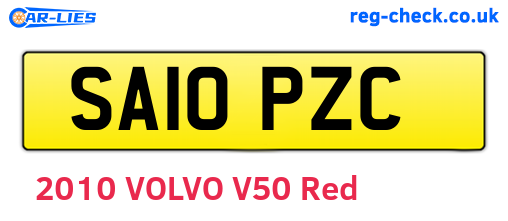 SA10PZC are the vehicle registration plates.