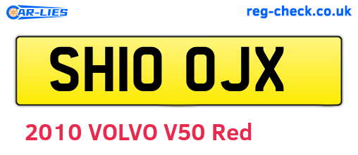SH10OJX are the vehicle registration plates.