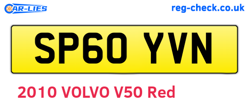 SP60YVN are the vehicle registration plates.