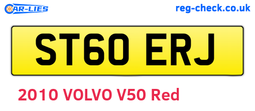 ST60ERJ are the vehicle registration plates.