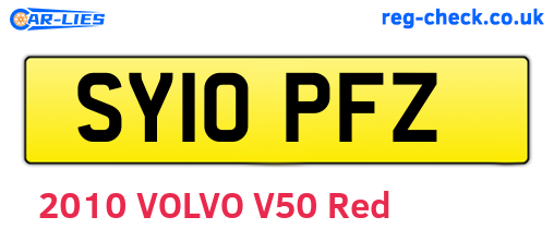 SY10PFZ are the vehicle registration plates.