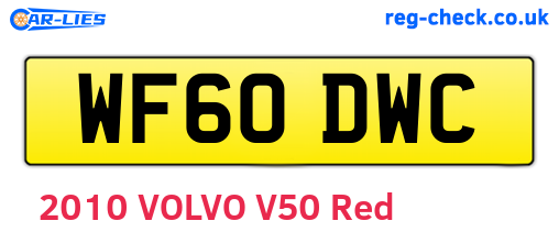 WF60DWC are the vehicle registration plates.