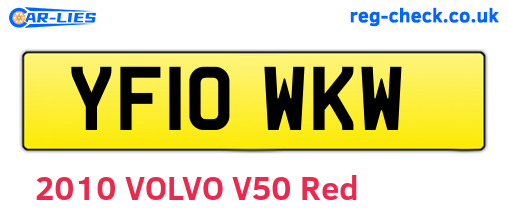YF10WKW are the vehicle registration plates.