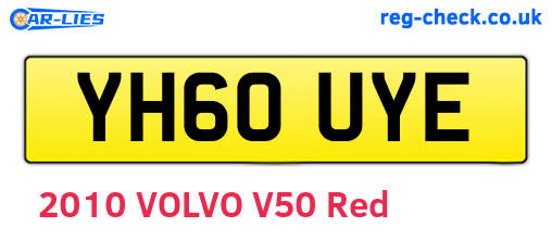 YH60UYE are the vehicle registration plates.