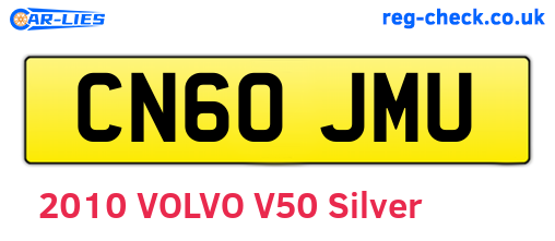 CN60JMU are the vehicle registration plates.