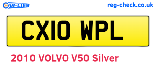 CX10WPL are the vehicle registration plates.