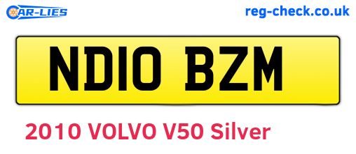 ND10BZM are the vehicle registration plates.