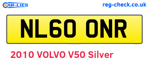 NL60ONR are the vehicle registration plates.