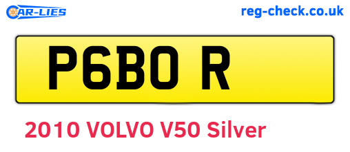 P6BOR are the vehicle registration plates.
