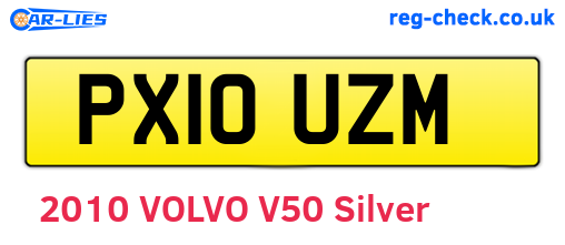 PX10UZM are the vehicle registration plates.