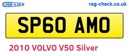 SP60AMO are the vehicle registration plates.