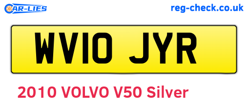 WV10JYR are the vehicle registration plates.