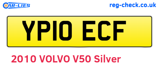 YP10ECF are the vehicle registration plates.