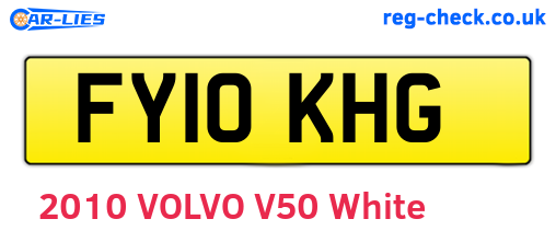 FY10KHG are the vehicle registration plates.