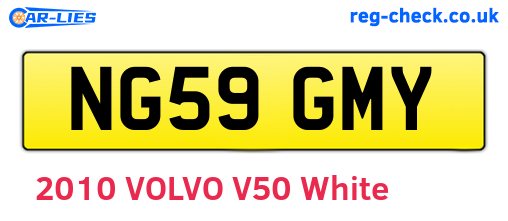 NG59GMY are the vehicle registration plates.