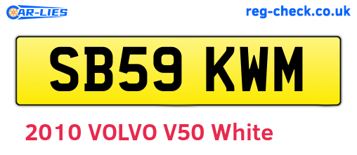 SB59KWM are the vehicle registration plates.