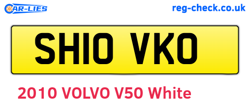 SH10VKO are the vehicle registration plates.