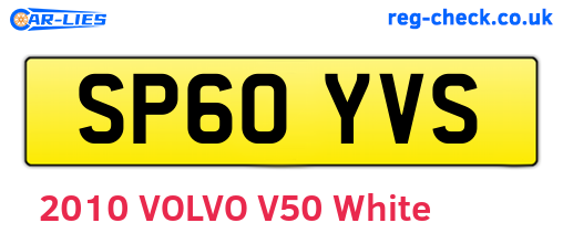 SP60YVS are the vehicle registration plates.