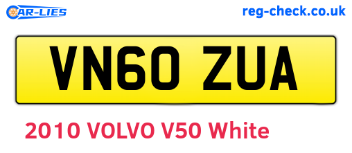 VN60ZUA are the vehicle registration plates.