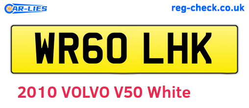 WR60LHK are the vehicle registration plates.