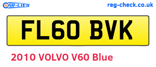 FL60BVK are the vehicle registration plates.