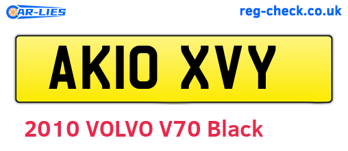 AK10XVY are the vehicle registration plates.