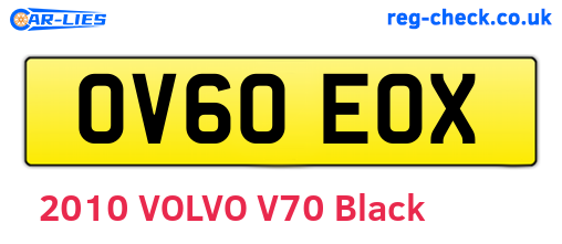 OV60EOX are the vehicle registration plates.