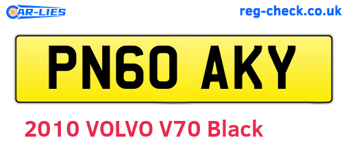 PN60AKY are the vehicle registration plates.