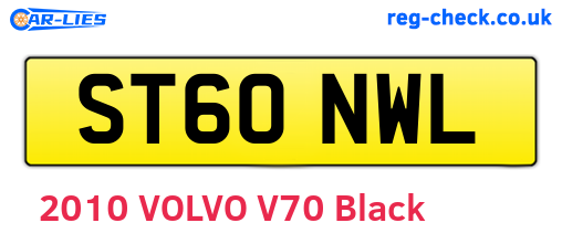ST60NWL are the vehicle registration plates.