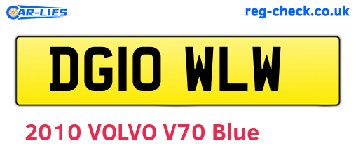 DG10WLW are the vehicle registration plates.