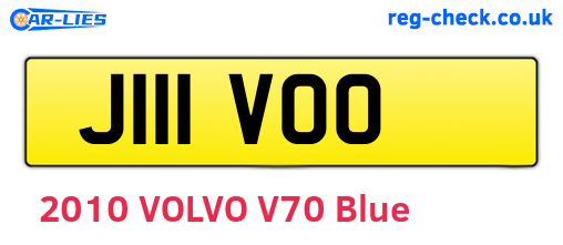 J111VOO are the vehicle registration plates.