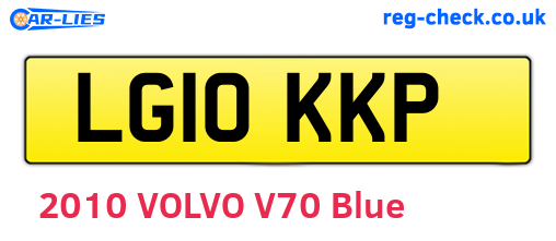 LG10KKP are the vehicle registration plates.