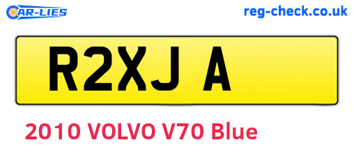 R2XJA are the vehicle registration plates.