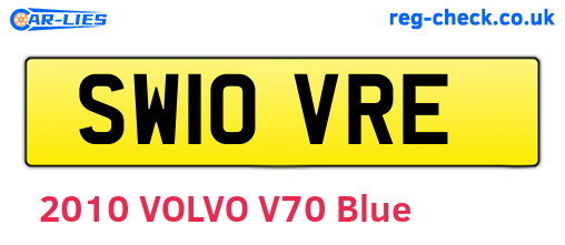 SW10VRE are the vehicle registration plates.