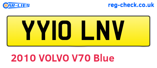 YY10LNV are the vehicle registration plates.