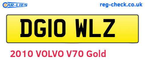 DG10WLZ are the vehicle registration plates.