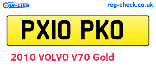 PX10PKO are the vehicle registration plates.