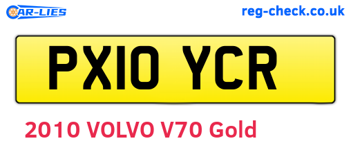 PX10YCR are the vehicle registration plates.
