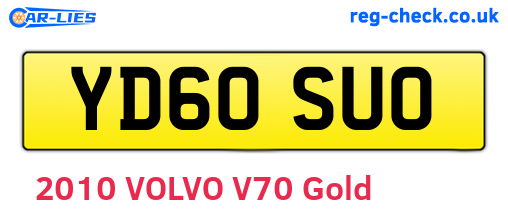 YD60SUO are the vehicle registration plates.