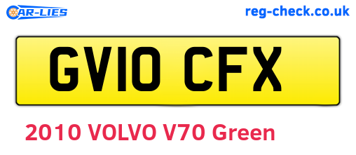 GV10CFX are the vehicle registration plates.