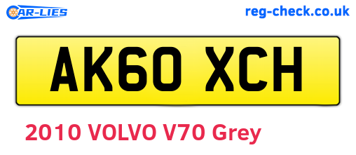 AK60XCH are the vehicle registration plates.
