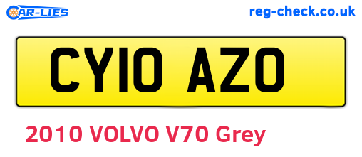 CY10AZO are the vehicle registration plates.