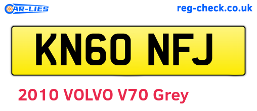 KN60NFJ are the vehicle registration plates.