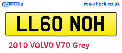 LL60NOH are the vehicle registration plates.