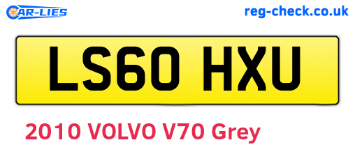 LS60HXU are the vehicle registration plates.