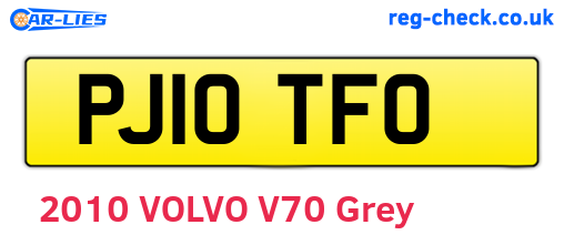 PJ10TFO are the vehicle registration plates.