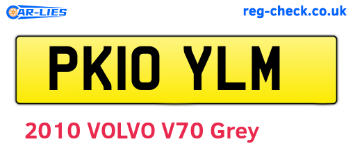PK10YLM are the vehicle registration plates.