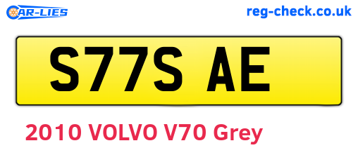 S77SAE are the vehicle registration plates.